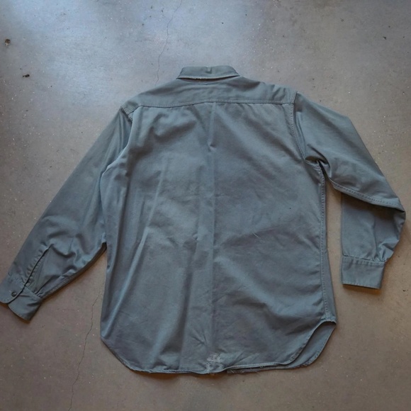 1940s Cowden Gray Twill Shirt Union Made Sanforized Workwear - Picture 8 of 10